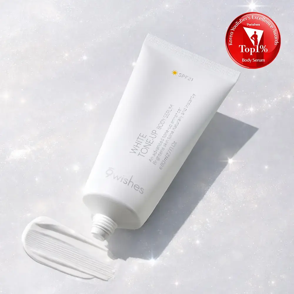 [촉촉바디세럼/미백기능성] 나인위시스 화이트 톤업 바디 세럼 80ml 2종(로션향/베이비파우더향)